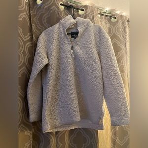 Boxer craft White Sherpa Half Zip Crew Neck